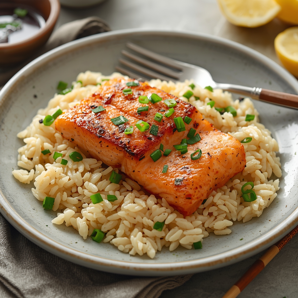 Salmon Baked Rice Nanny's Pavillon